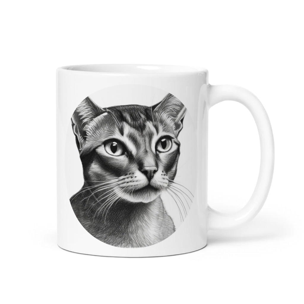 PugMug Custom Tabby Abyssinian Cat Mug