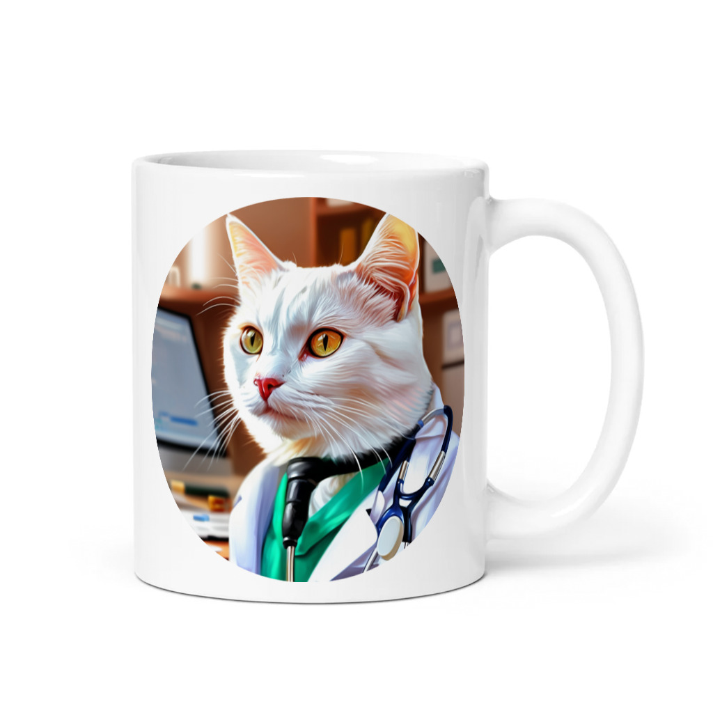 PugMug Custom White Companion Cat Mug