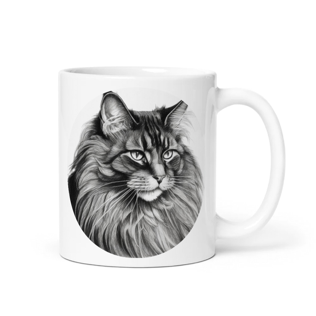 PugMug Custom Black Maine Coon Cat Mug