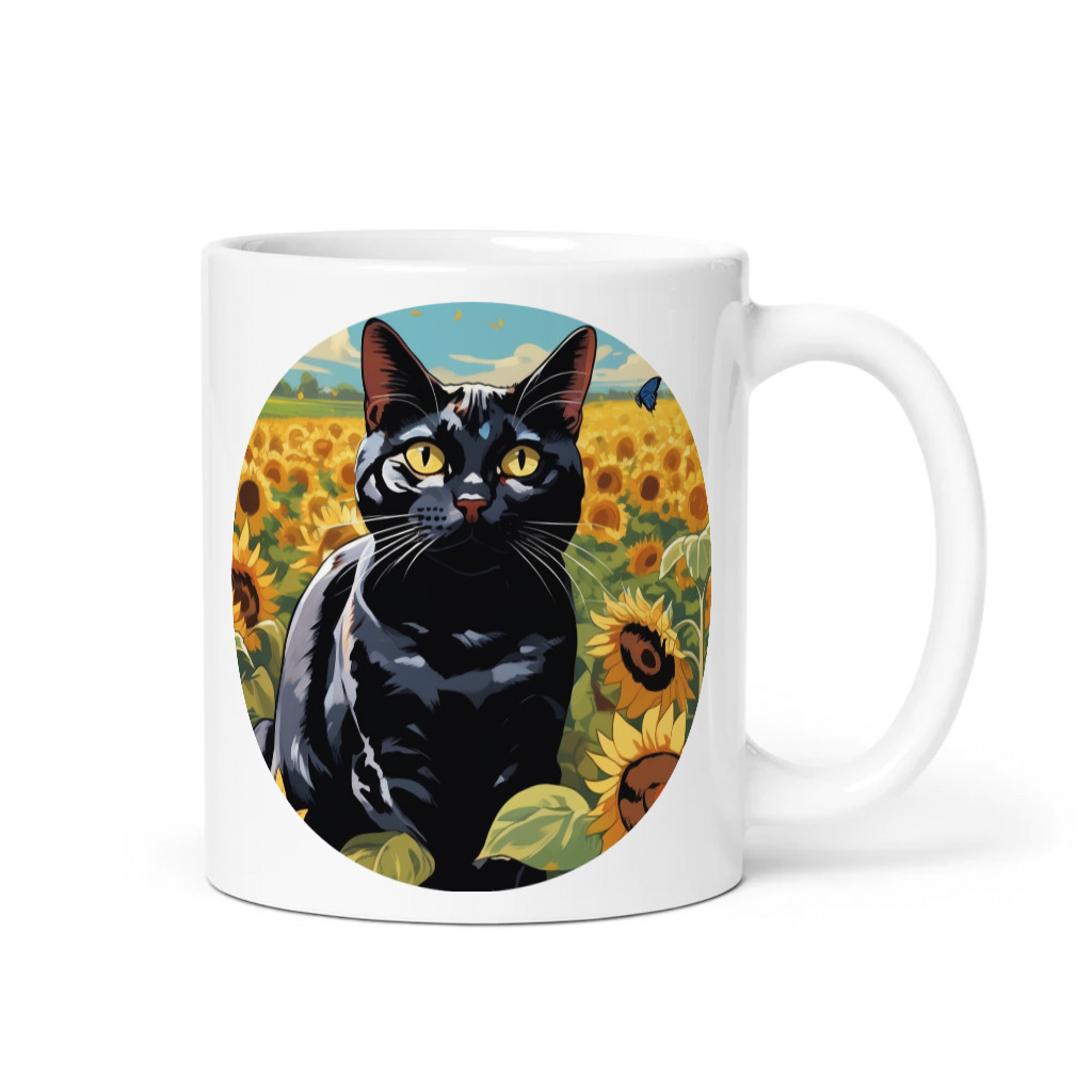 PugMug Custom Black American Shorthair Cat Mug