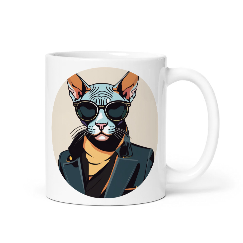 PugMug Custom Black Sphynx Cat Mug