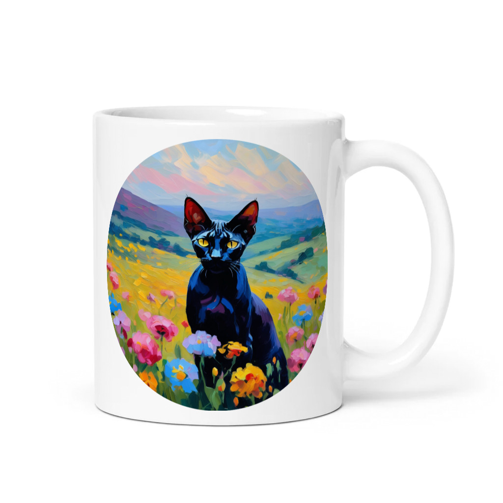 PugMug Custom Black Sphynx Cat Mug