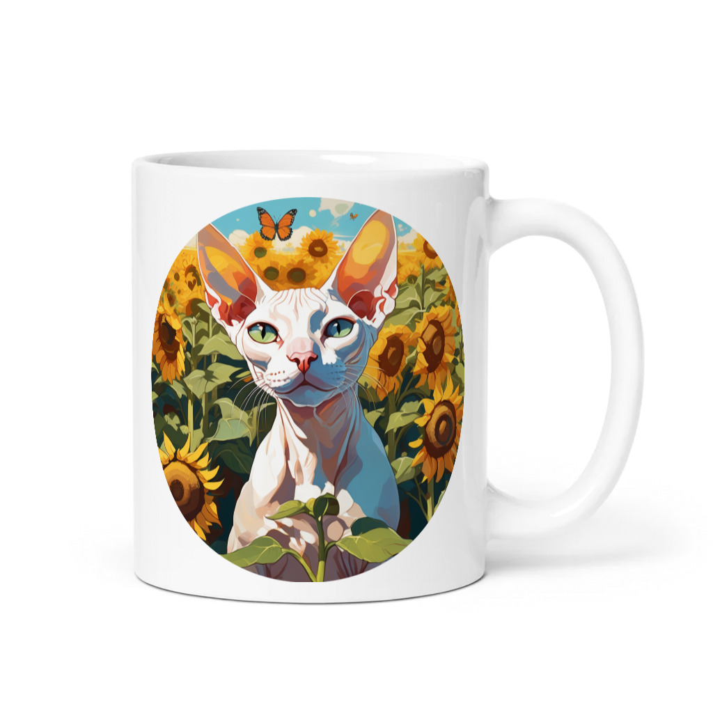 PugMug Custom White Sphynx Cat Mug