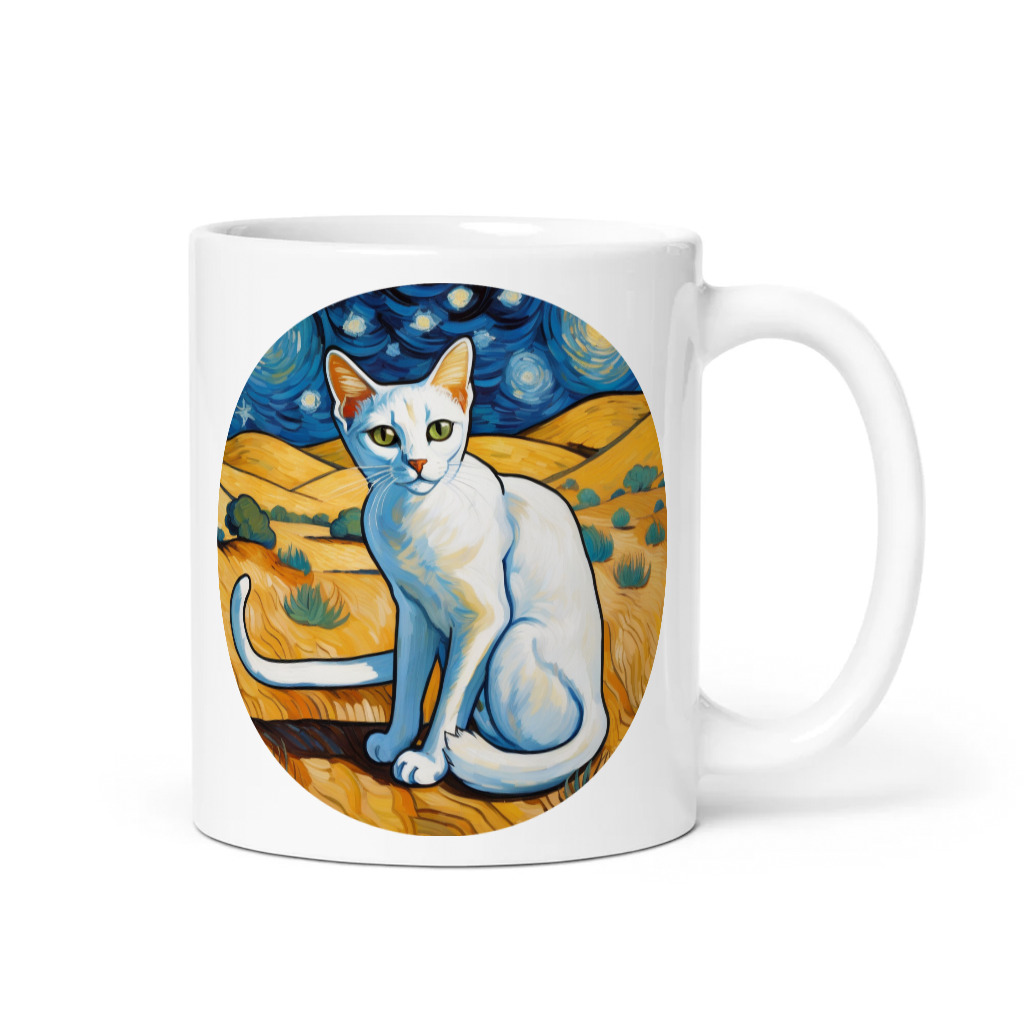 PugMug Custom White Abyssinian Cat Mug