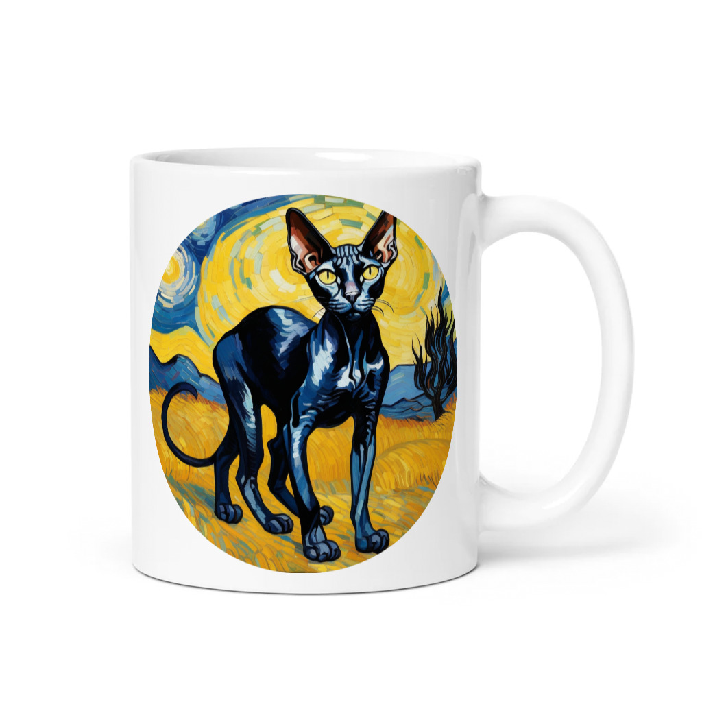 PugMug Custom Black Sphynx Cat Mug