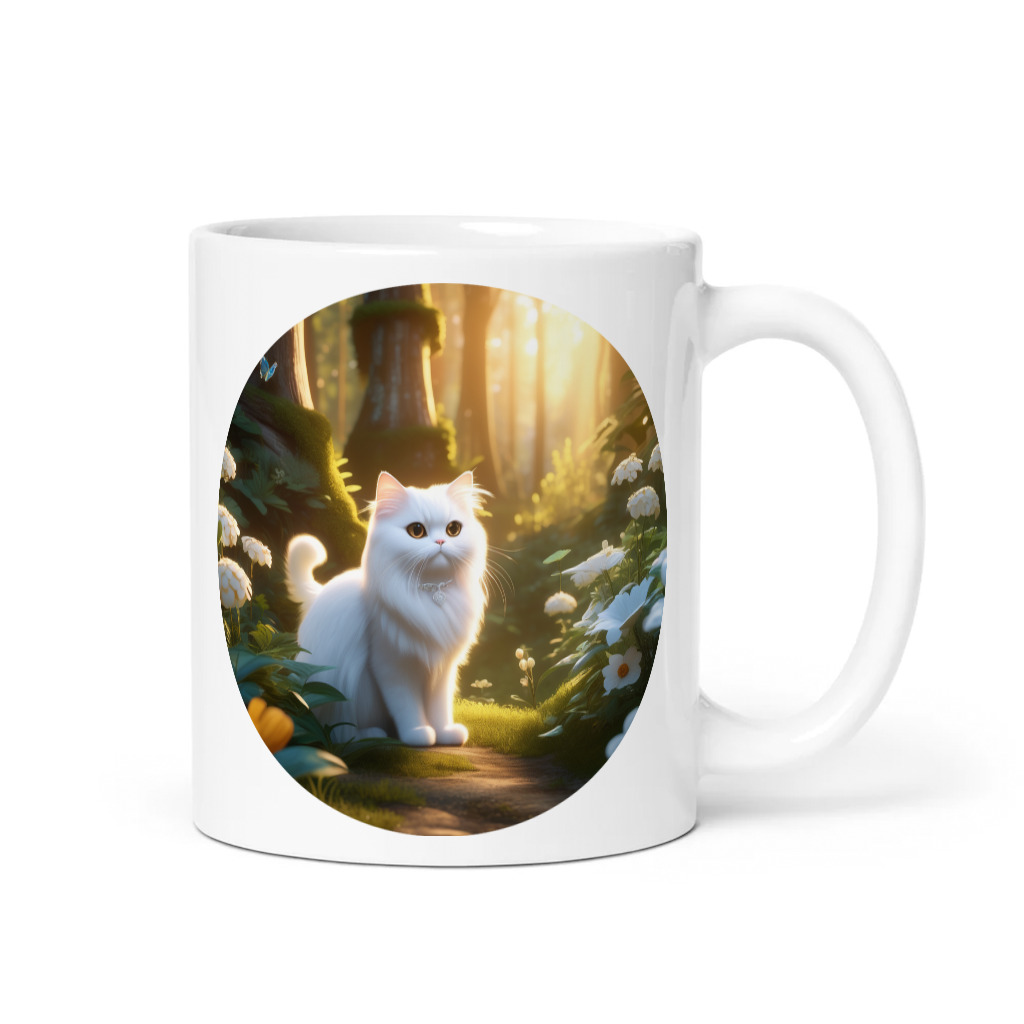 PugMug Custom White Persian Cat Mug