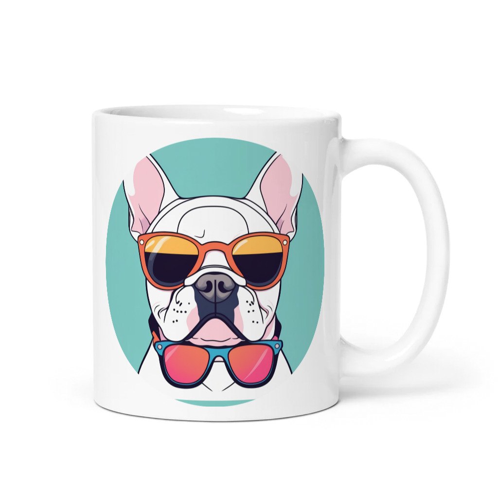 PugMug Custom White French Bulldog Mug