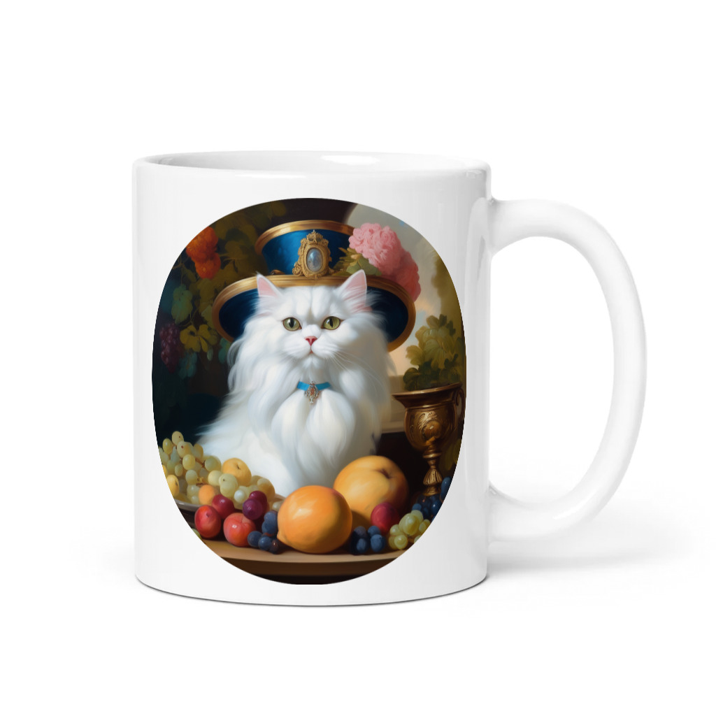 PugMug Custom White Persian Cat Mug