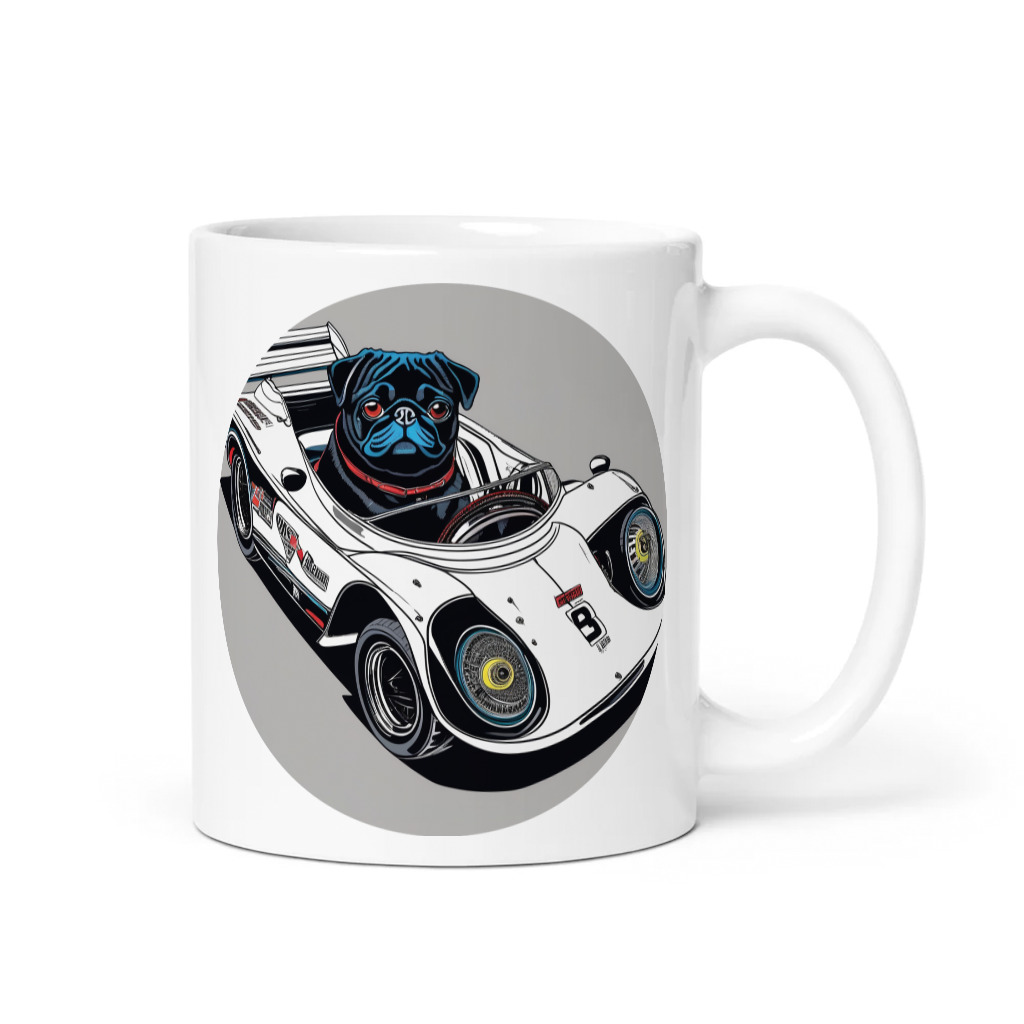 PugMug Custom Black Pug Mug
