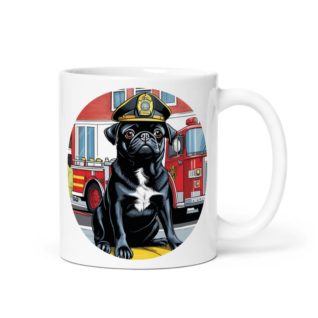 PugMug Custom Black Pug Mug