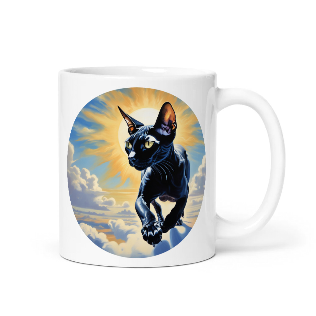 PugMug Custom Black Sphynx Cat Mug