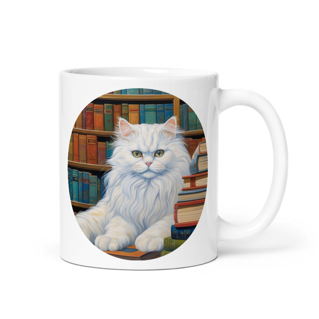 PugMug Custom White Persian Cat Mug