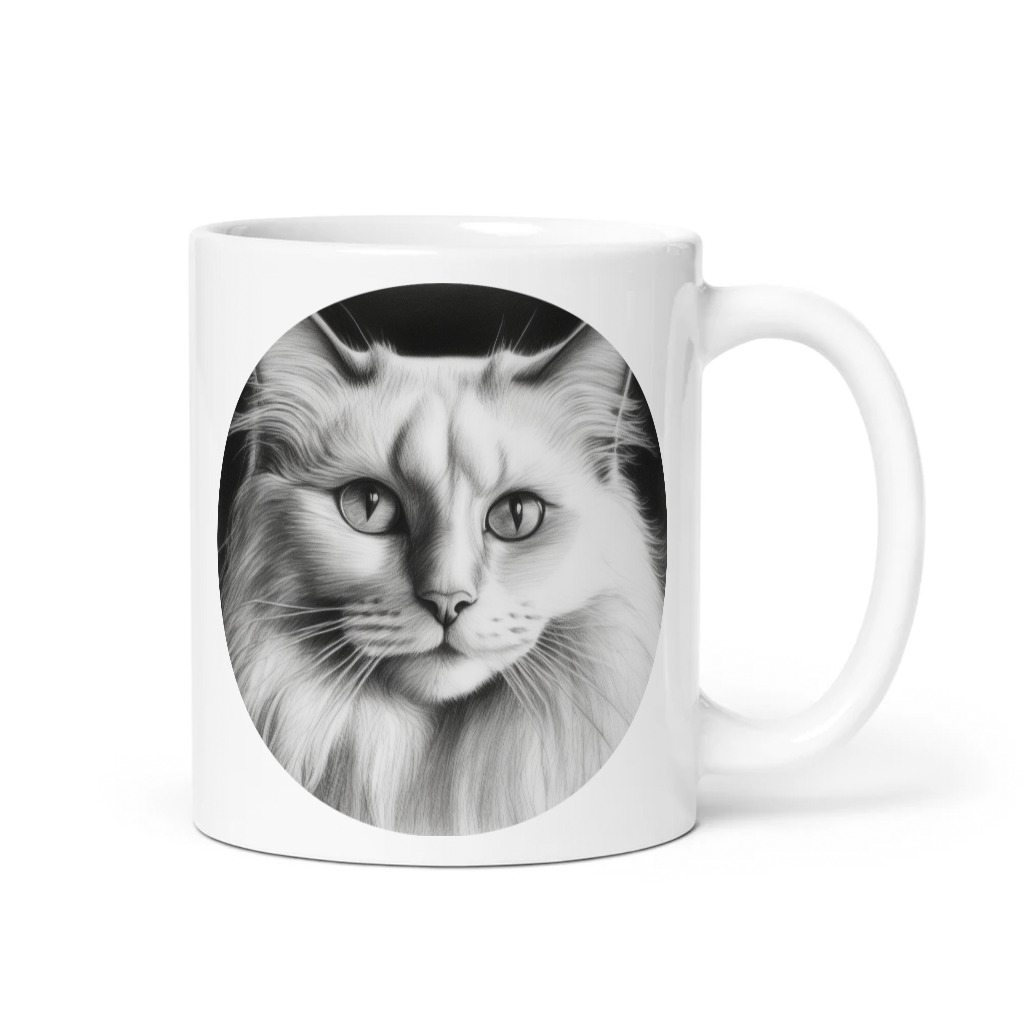 PugMug Custom White Ragdoll Cat Mug