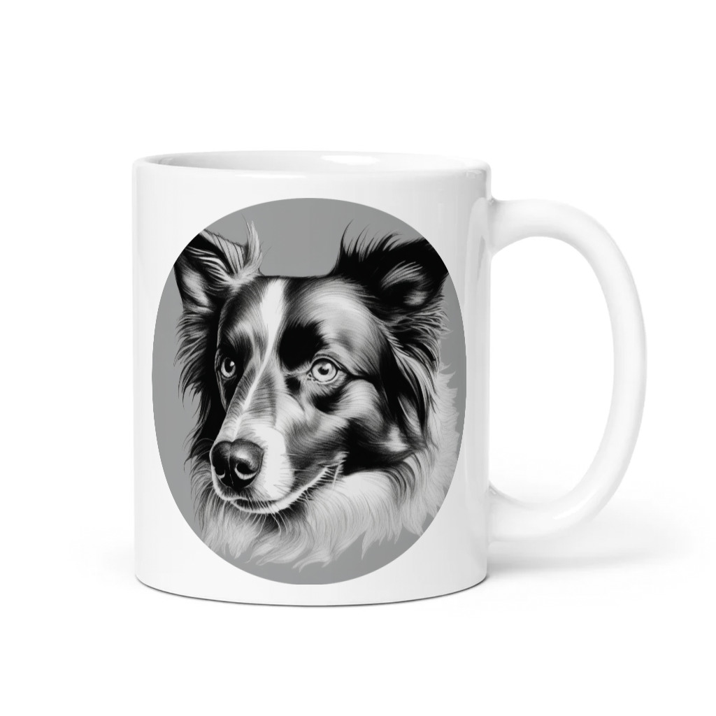 PugMug Custom Blue Merle Border Collie Mug