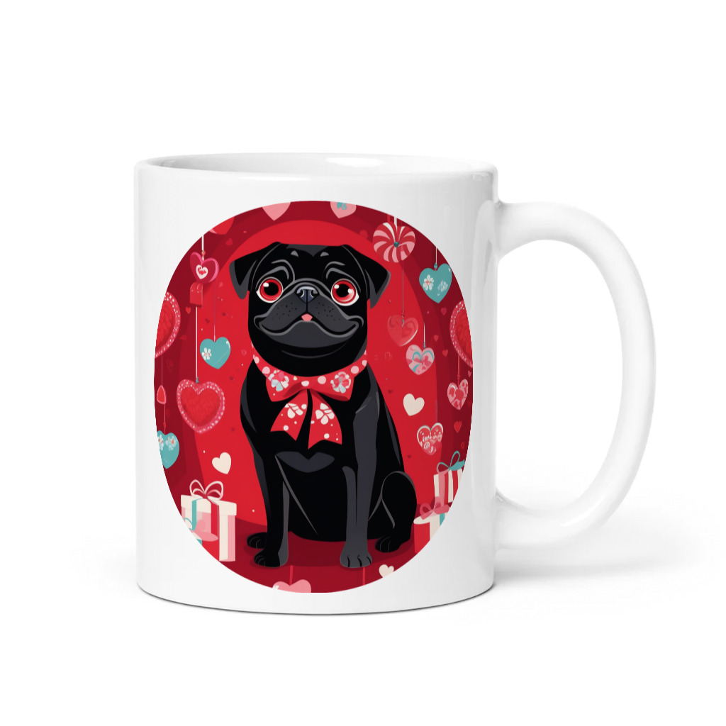 PugMug Custom Black Pug Mug