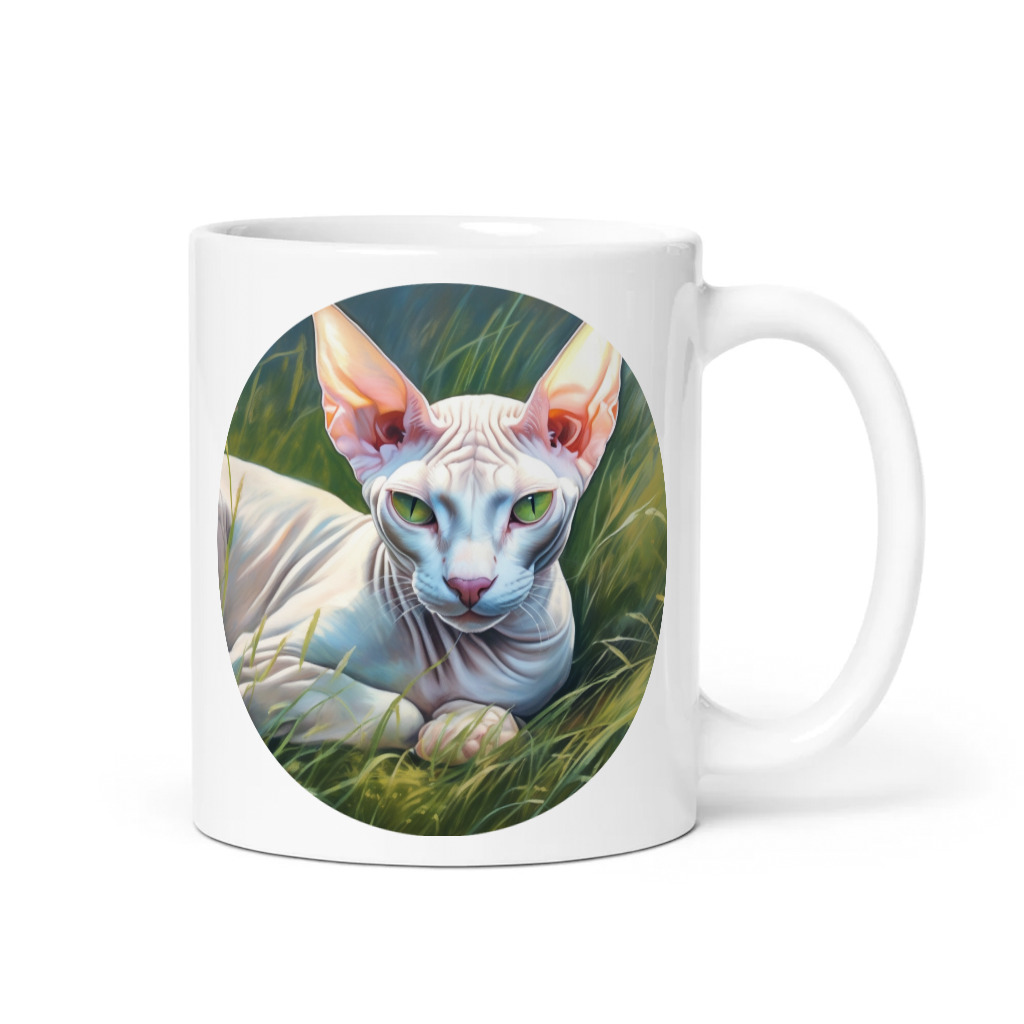 PugMug Custom White Sphynx Cat Mug