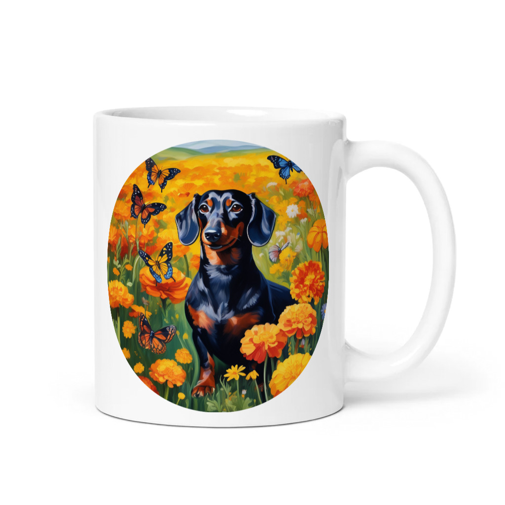 PugMug Custom Black Dachshund Mug