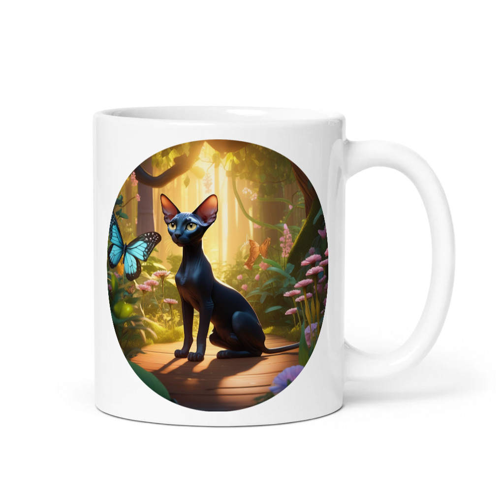 PugMug Custom Black Sphynx Cat Mug