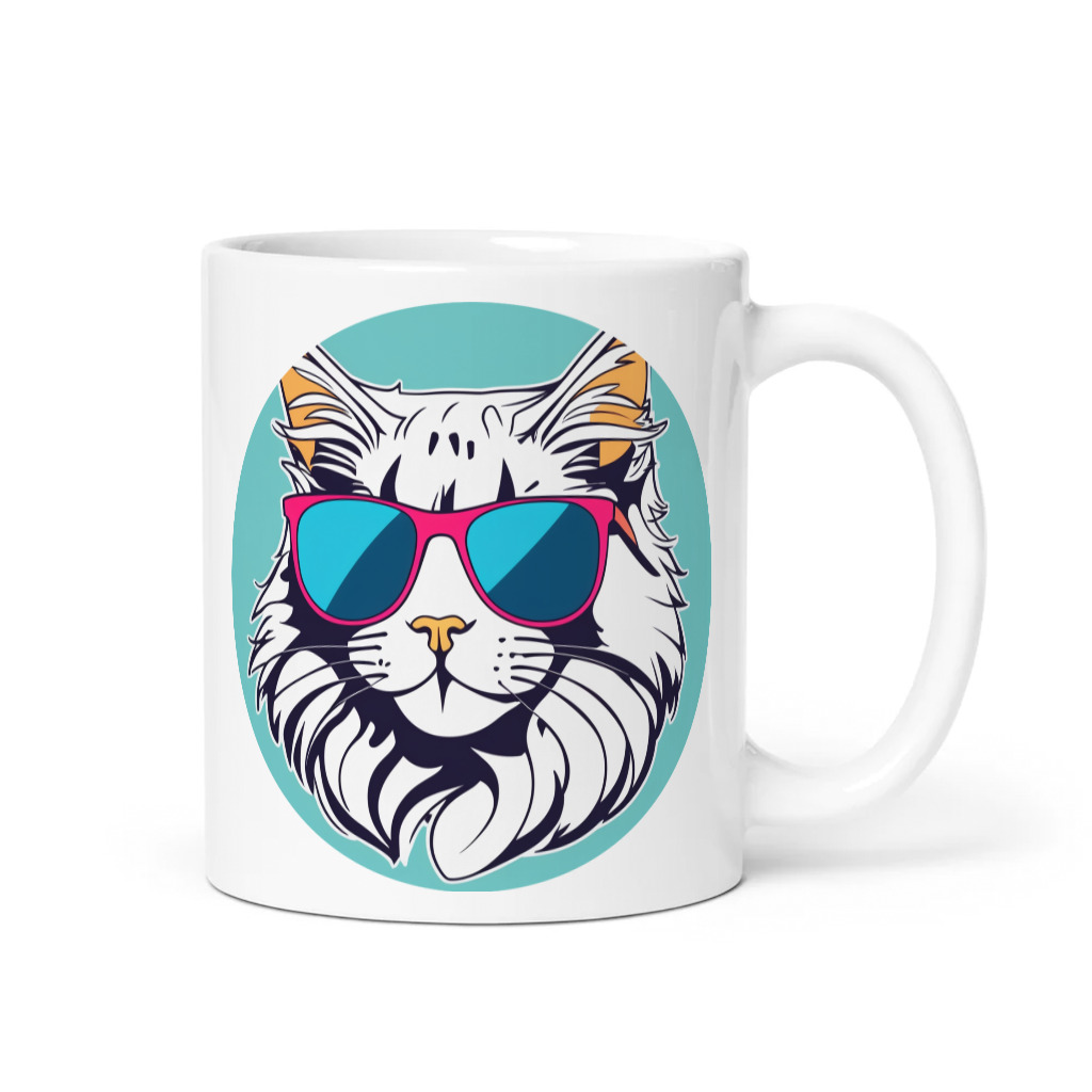 PugMug Custom White Maine Coon Cat Mug