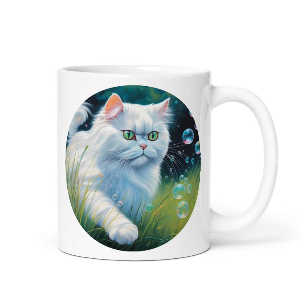 PugMug Custom White Persian Cat Mug