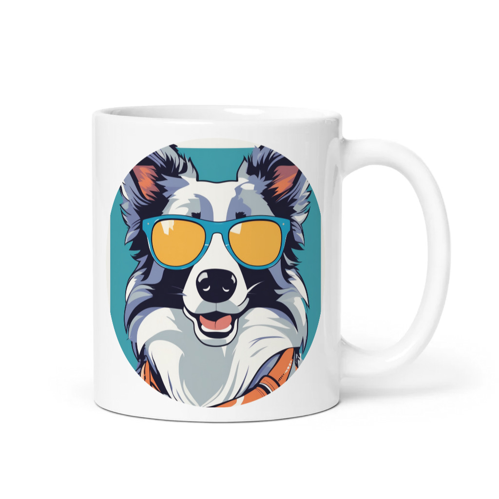 PugMug Custom Blue Merle Border Collie Mug