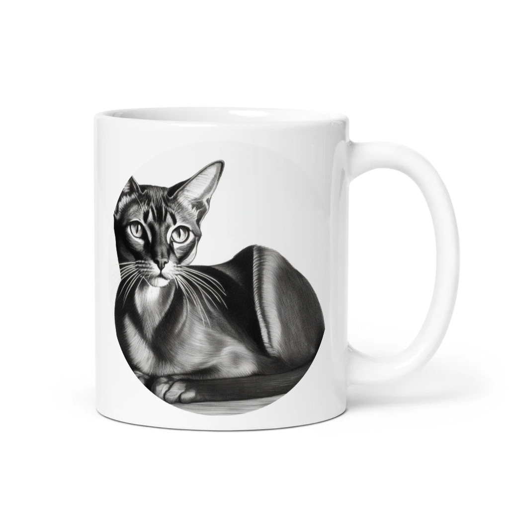 PugMug Custom Black Abyssinian Cat Mug