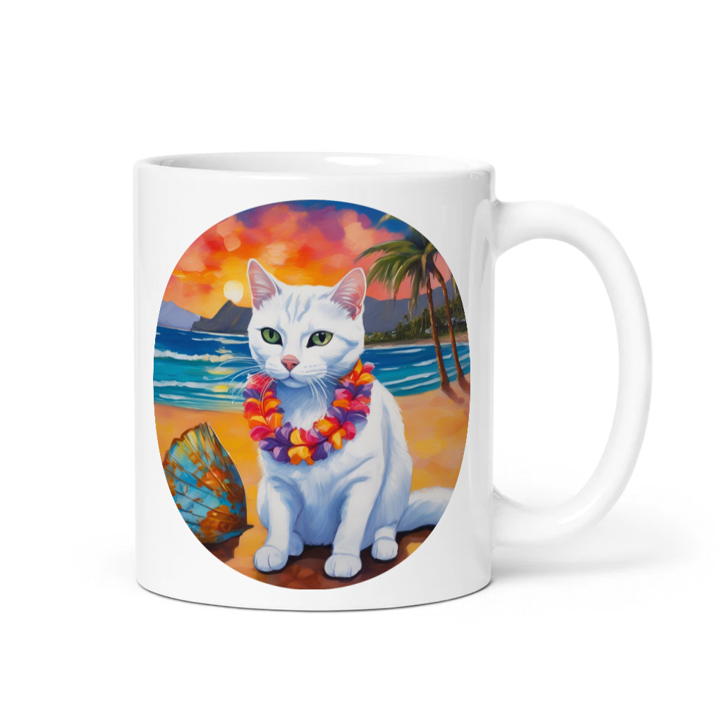 PugMug Custom White American Shorthair Cat Mug