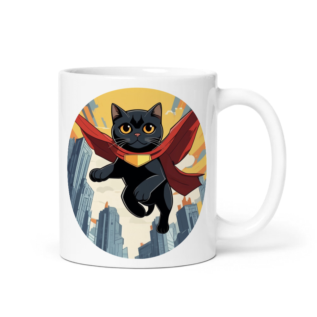 PugMug Custom Black Scottish Fold Cat Mug