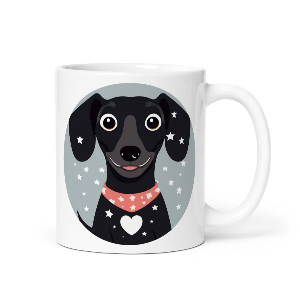 PugMug Custom Black Dachshund Mug