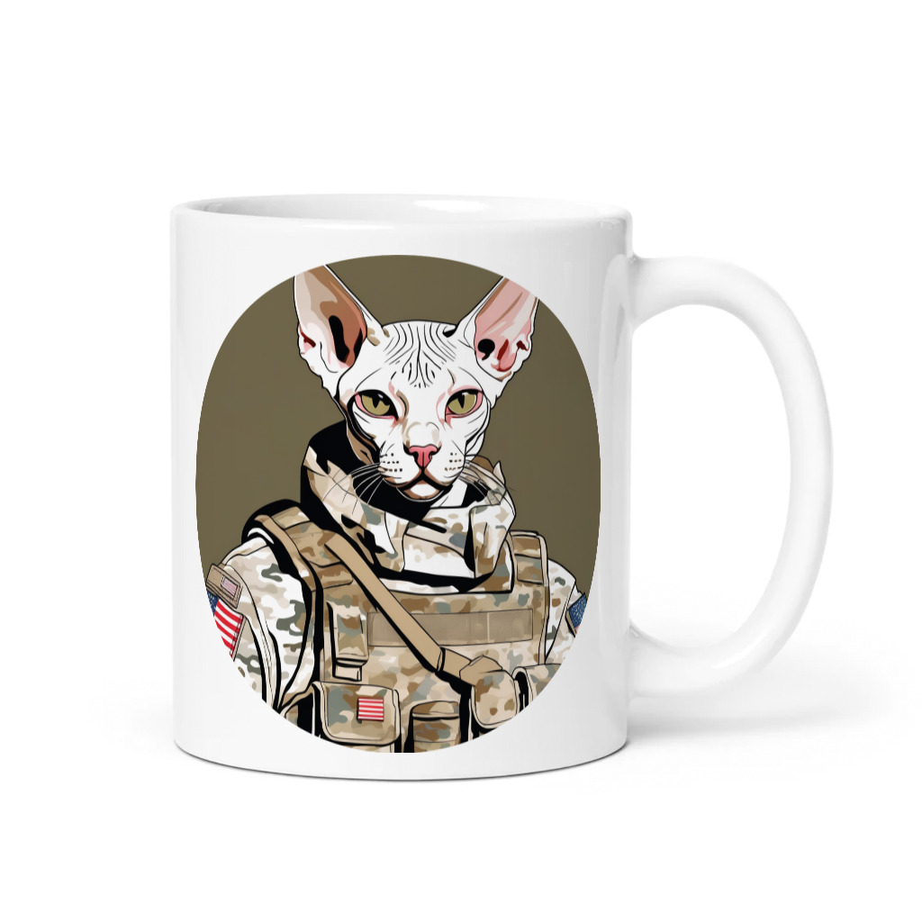PugMug Custom White Sphynx Cat Mug