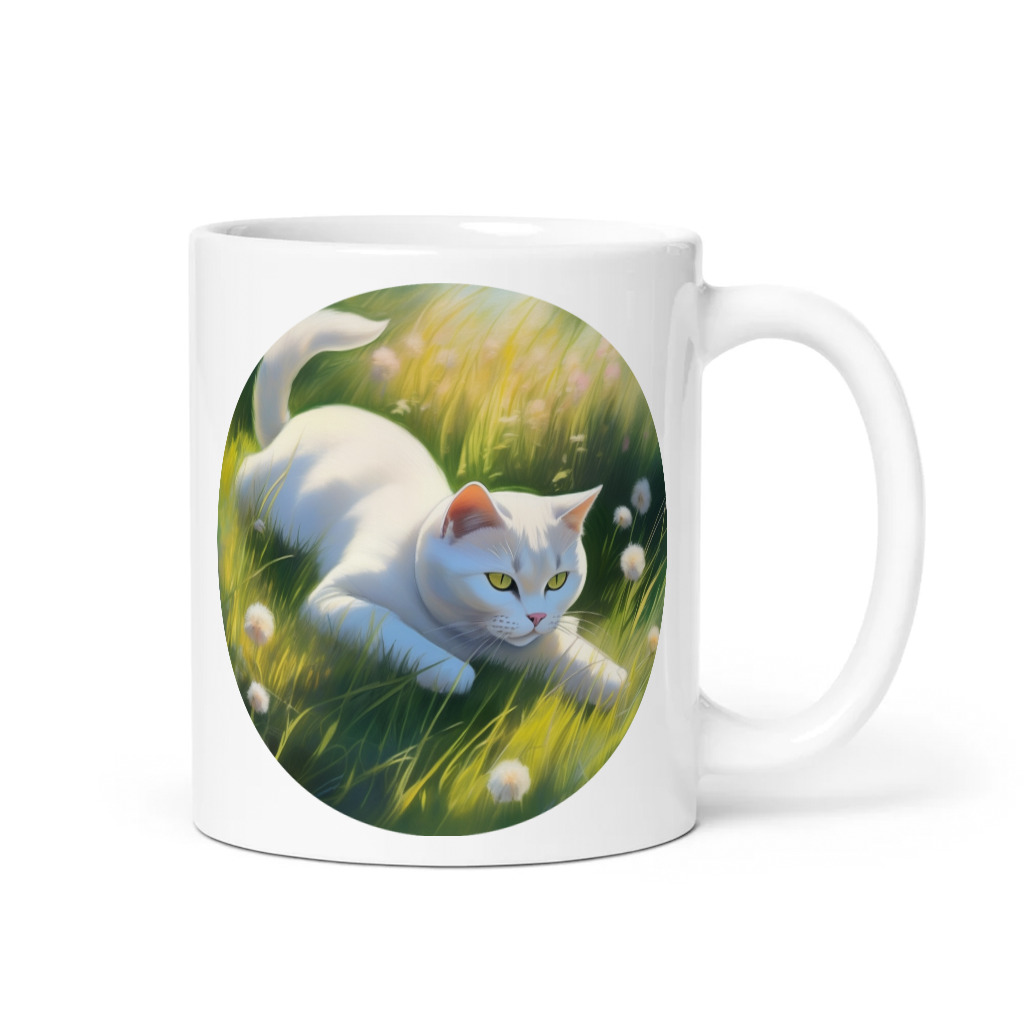 PugMug Custom White British Shorthair Cat Mug