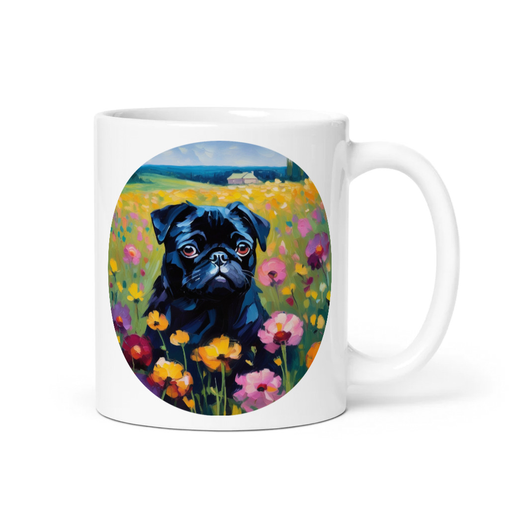 PugMug Custom Black Pug Mug