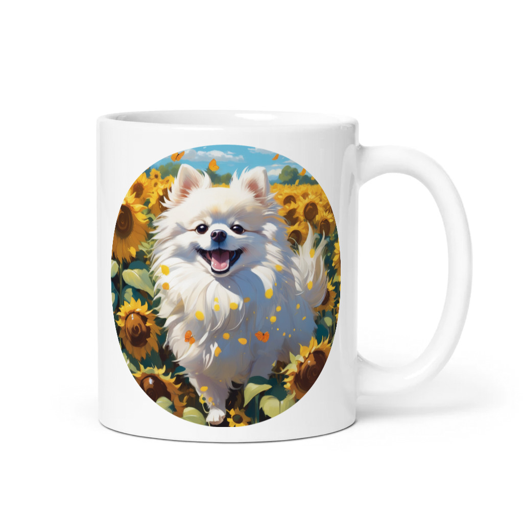 PugMug Custom White Pomeranian Mug