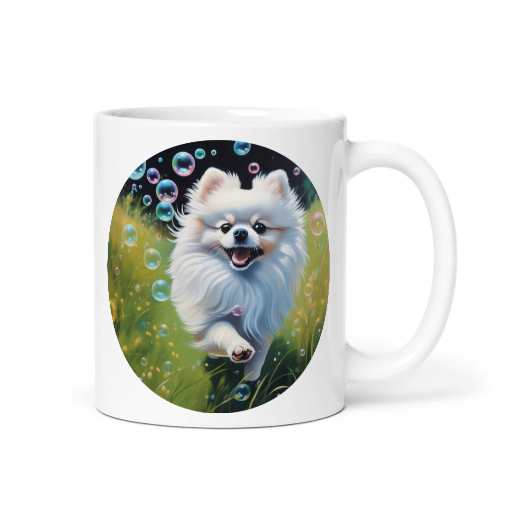 PugMug Custom White Pomeranian Mug