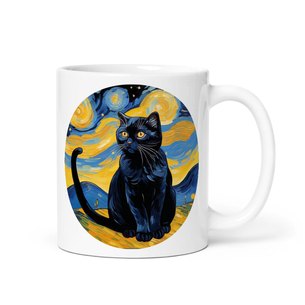 PugMug Custom Black Scottish Fold Cat Mug
