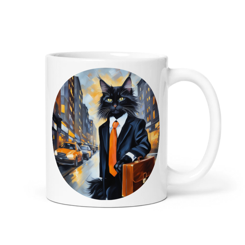 PugMug Custom Black Maine Coon Cat Mug