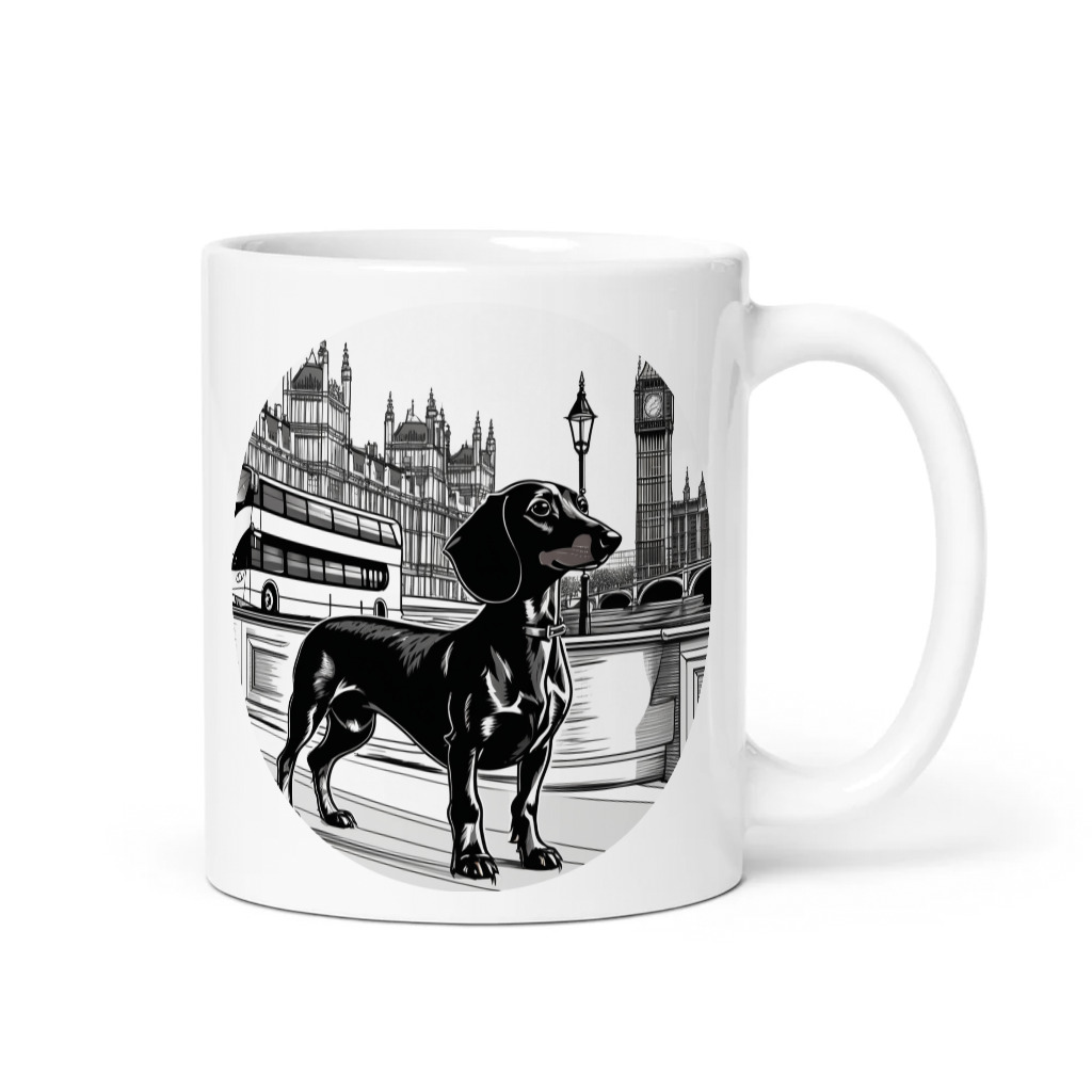 PugMug Custom Black Dachshund Mug