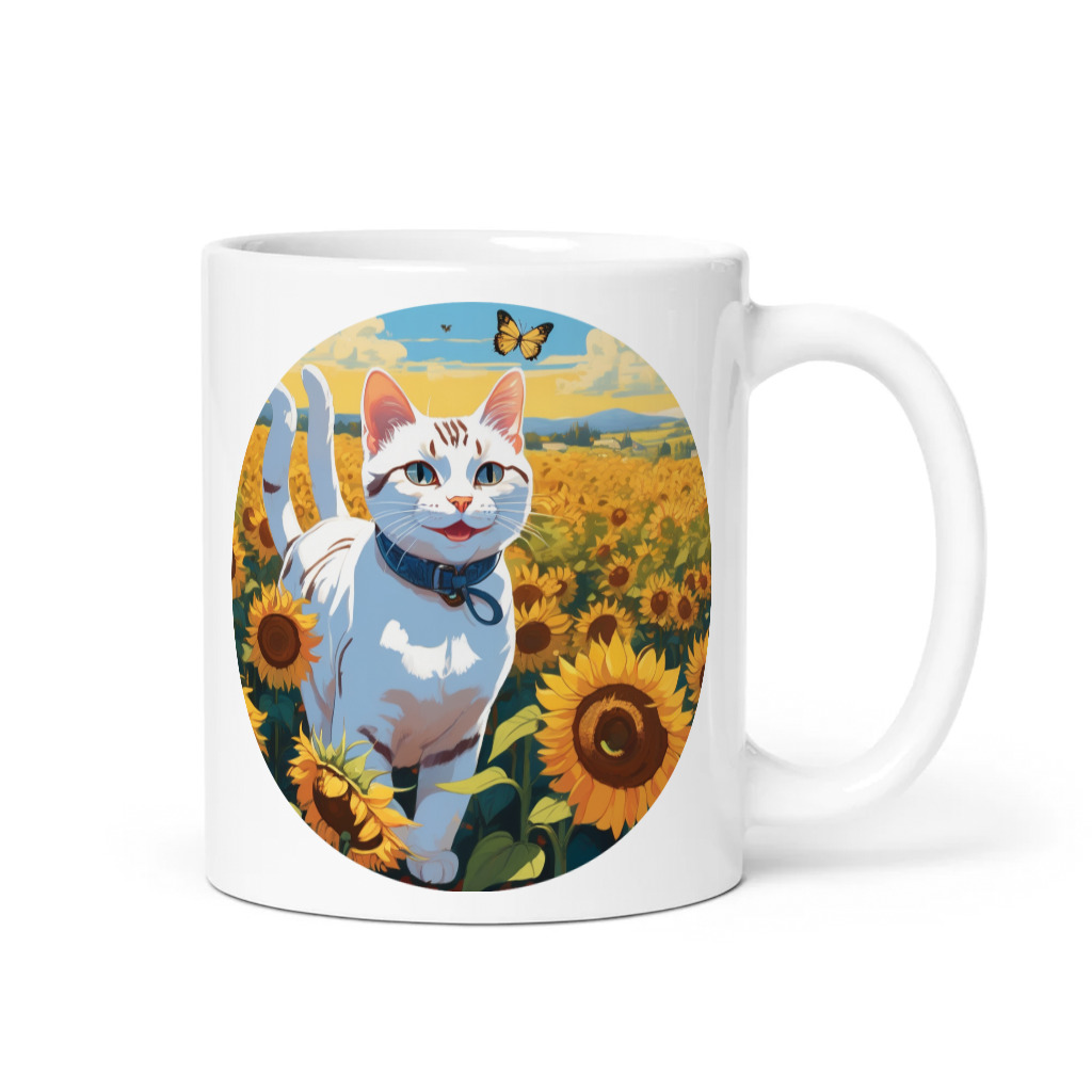PugMug Custom White American Shorthair Cat Mug