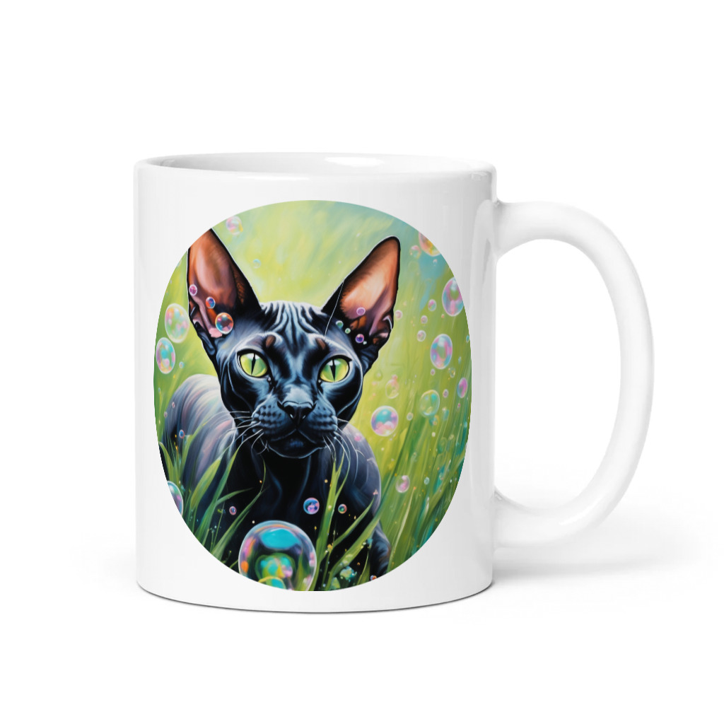 PugMug Custom Black Sphynx Cat Mug