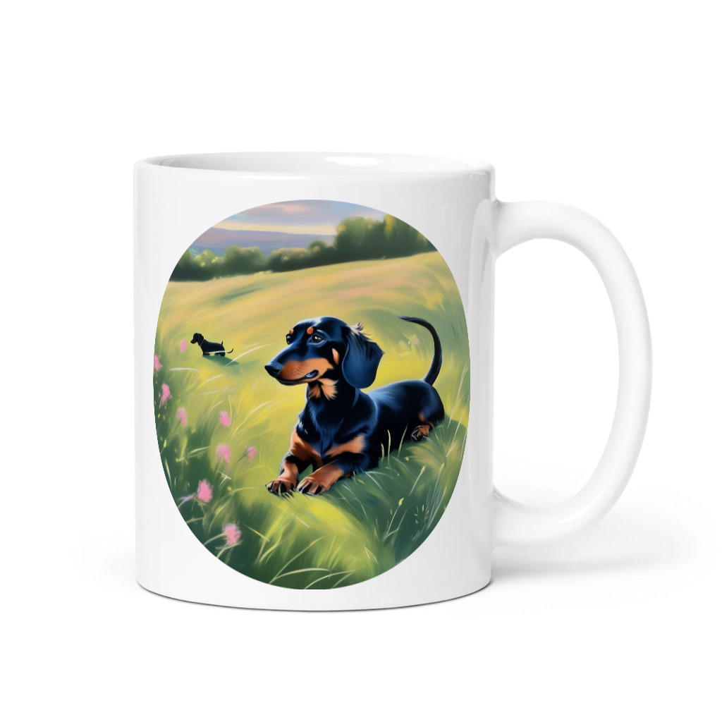 PugMug Custom Black Dachshund Mug