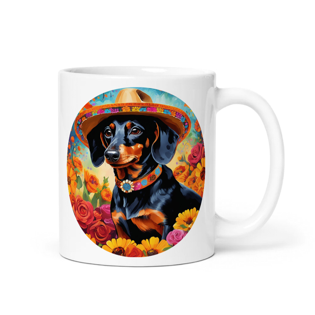 PugMug Custom Black Dachshund Mug