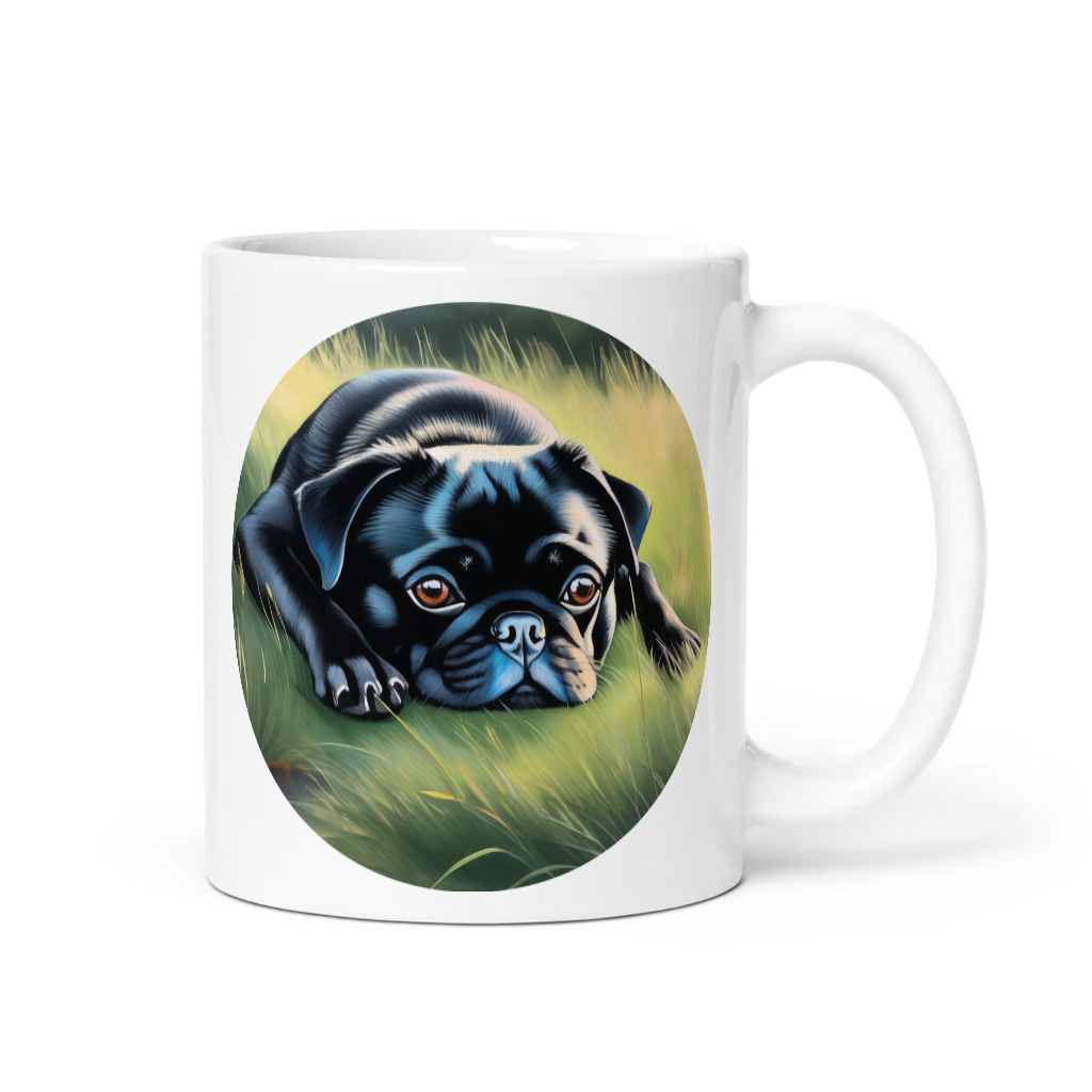 PugMug Custom Black Pug Mug