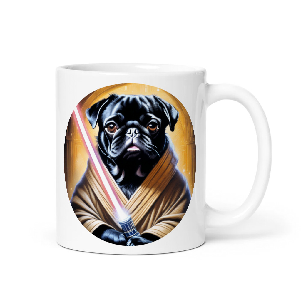 PugMug Custom Black Pug Mug