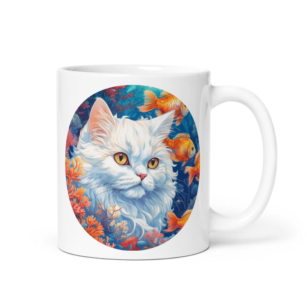 PugMug Custom White Persian Cat Mug