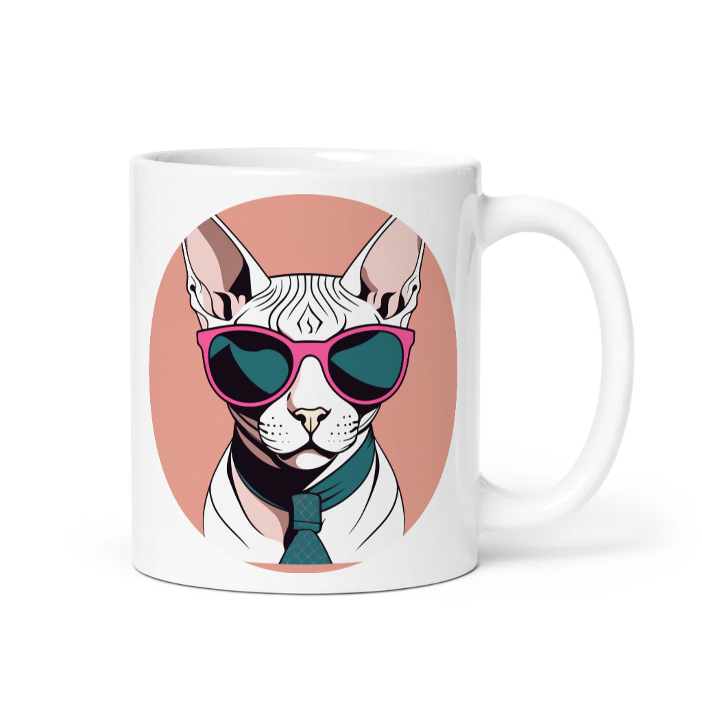PugMug Custom White Sphynx Cat Mug