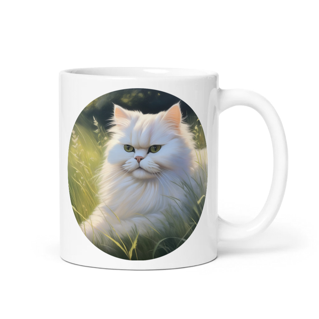 PugMug Custom White Persian Cat Mug