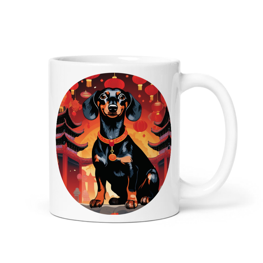 PugMug Custom Black Dachshund Mug