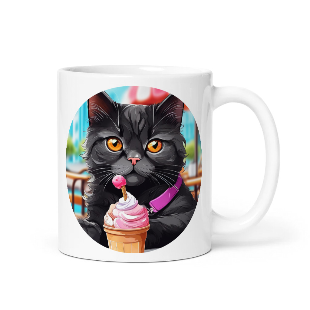 PugMug Custom Black Scottish Fold Cat Mug