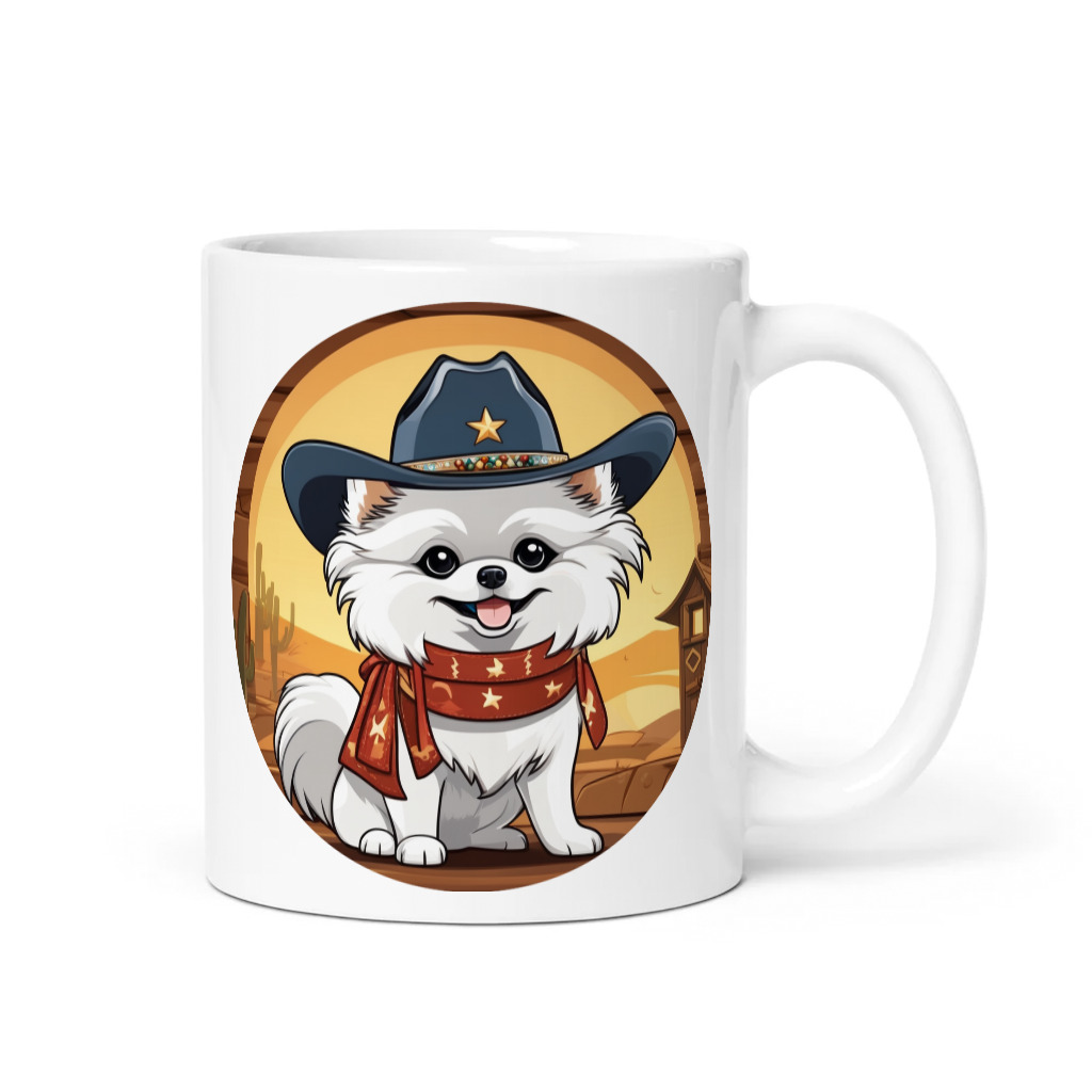 PugMug Custom White Pomeranian Mug