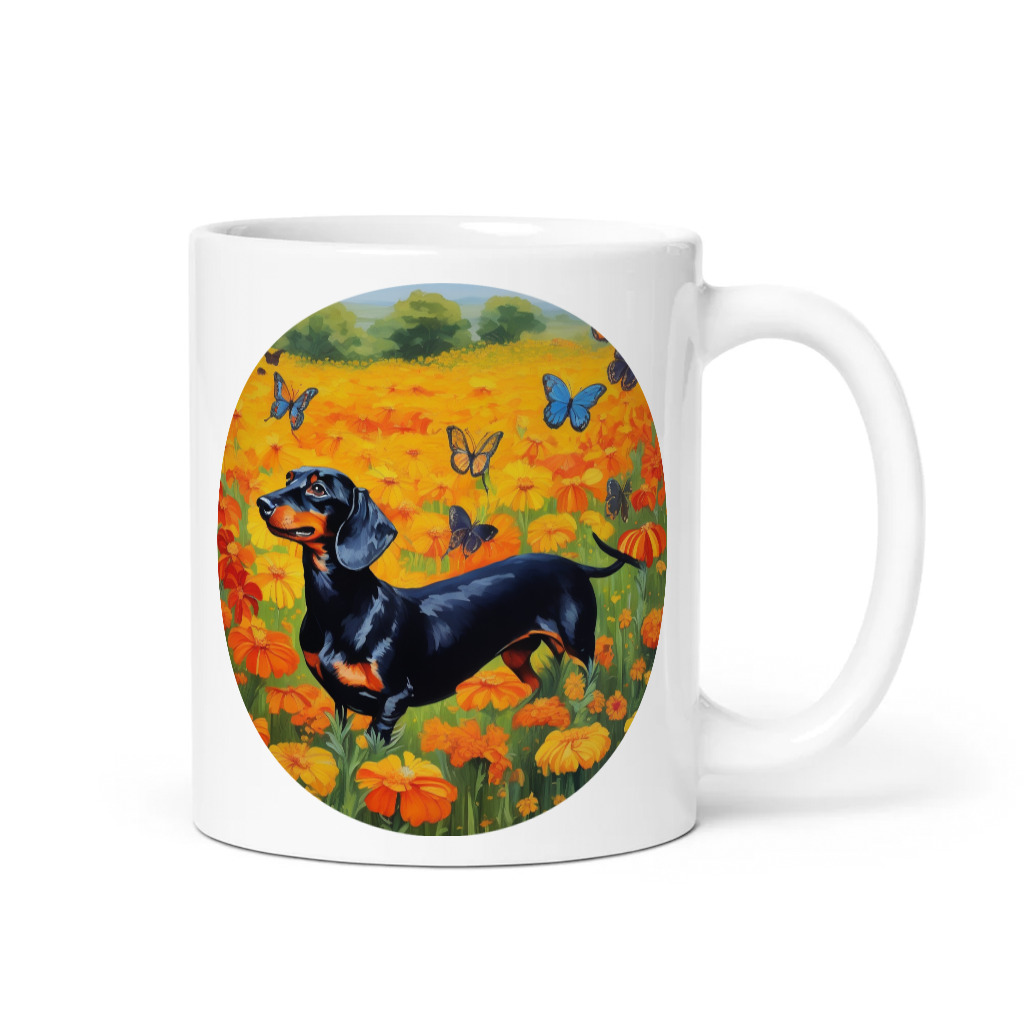 PugMug Custom Black Dachshund Mug
